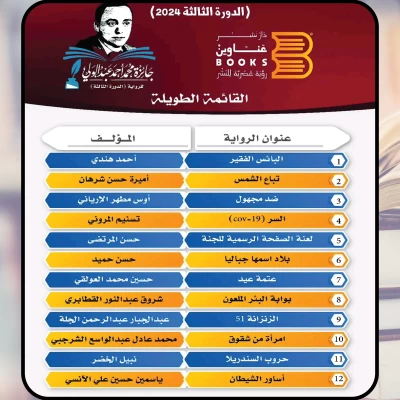 القائمة الطويلة لجائزة محمد عبد الولي للرواية 2024